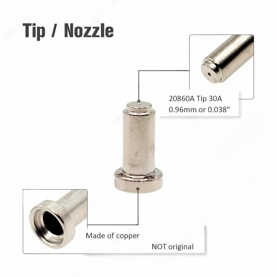 Plasma Electrode Nozzle Tips 30A 20860 for PT-31XT 10pcs