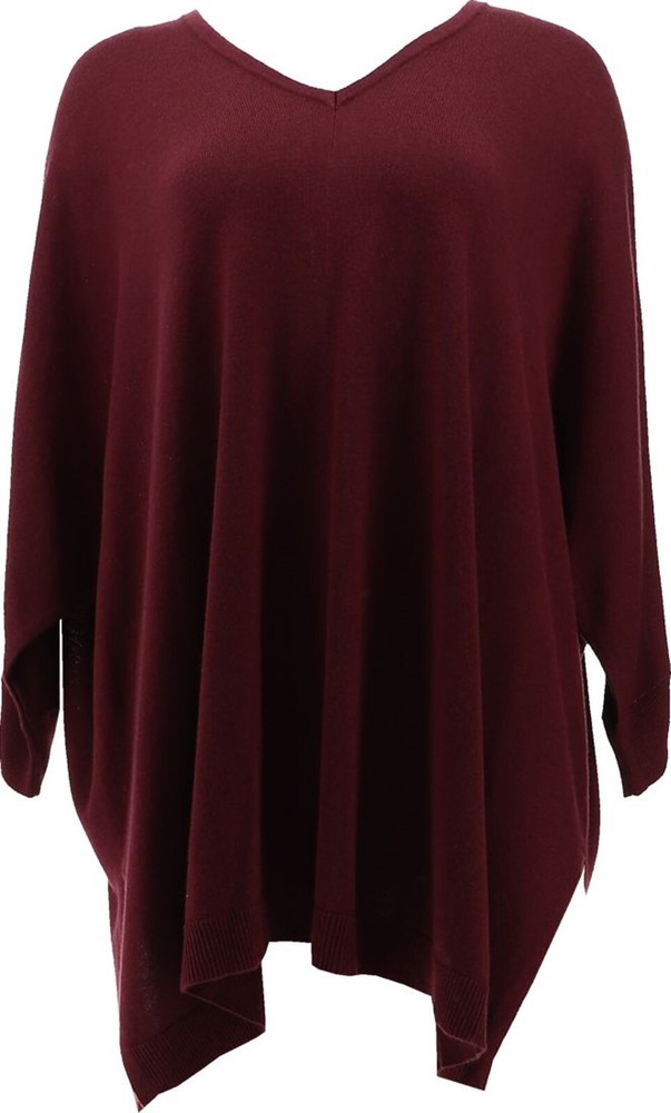 Laurie Felt Easy Pullover Sweater Wine XL-1X NWOT (127)