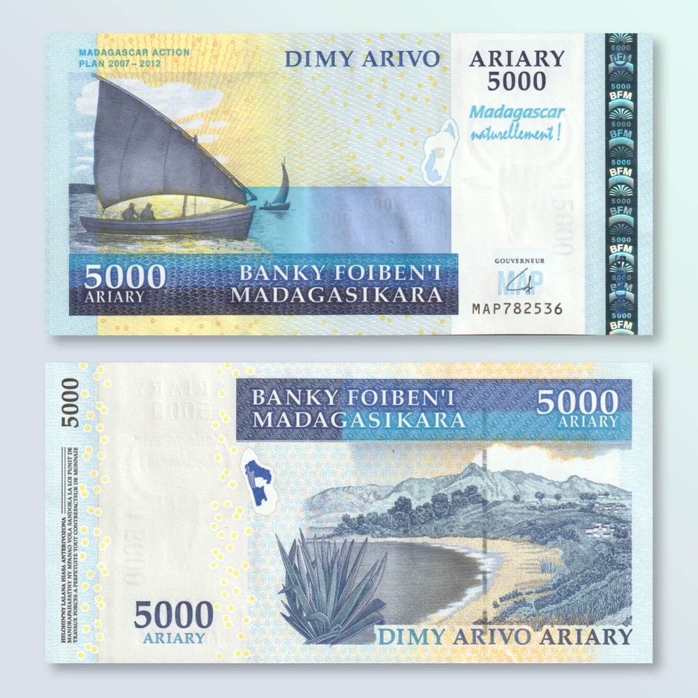 Madagascar 5000 Ariary, 2007, B331a, P94a, UNC
