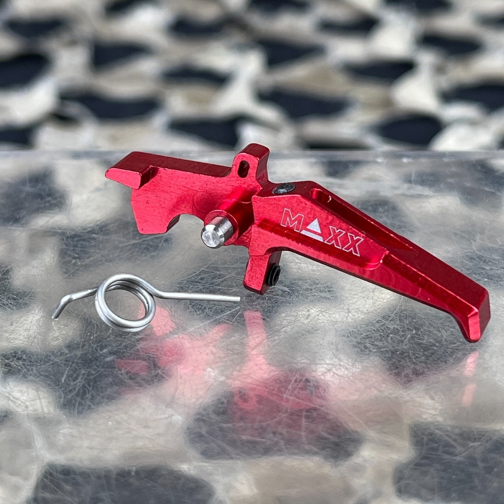 NEW Maxx Model CNC Aluminum Advanced Speed Trigger Style E - Red (MX-TRG002SER)