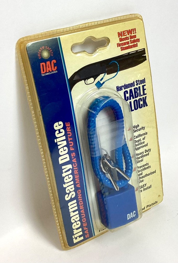Sealed New DAC Technologies Firearm Saftey Device Cable Lock #CL551