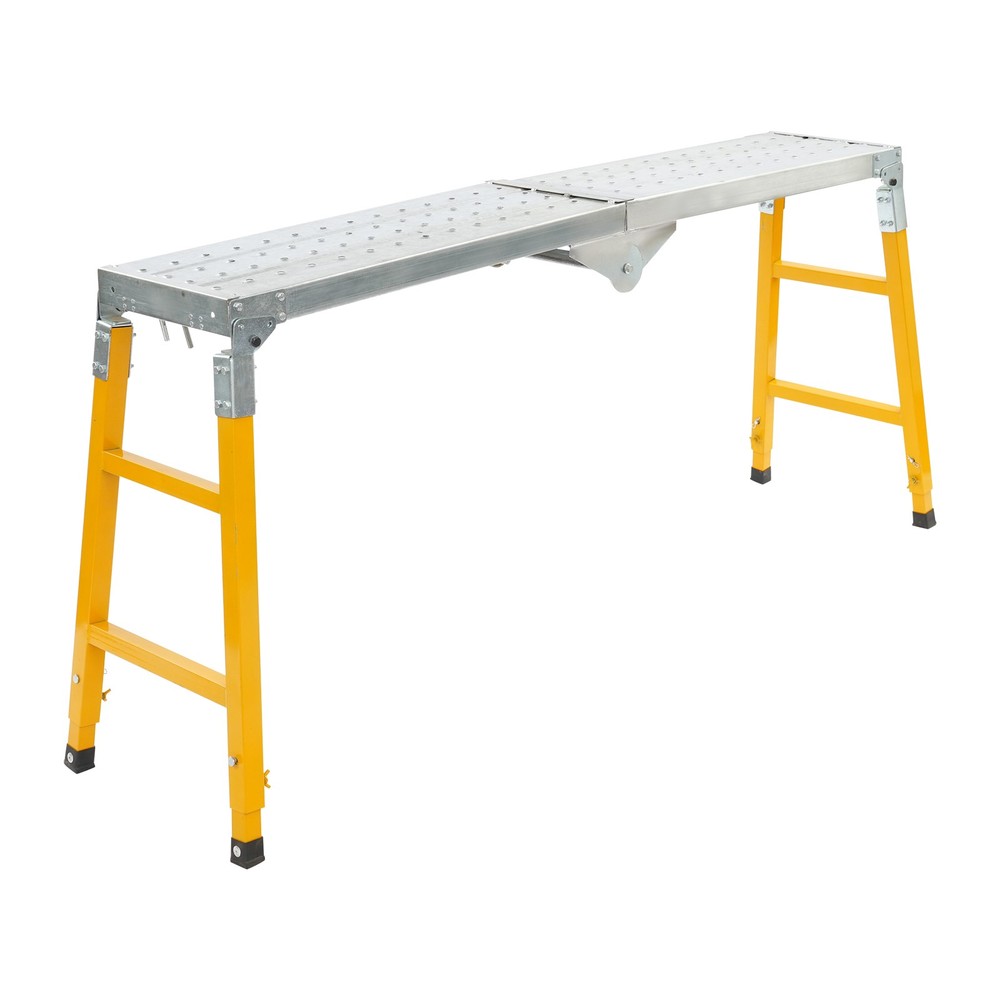 Adjustable Work Platform with Folding Legs, Folding Work Platform for Workshop