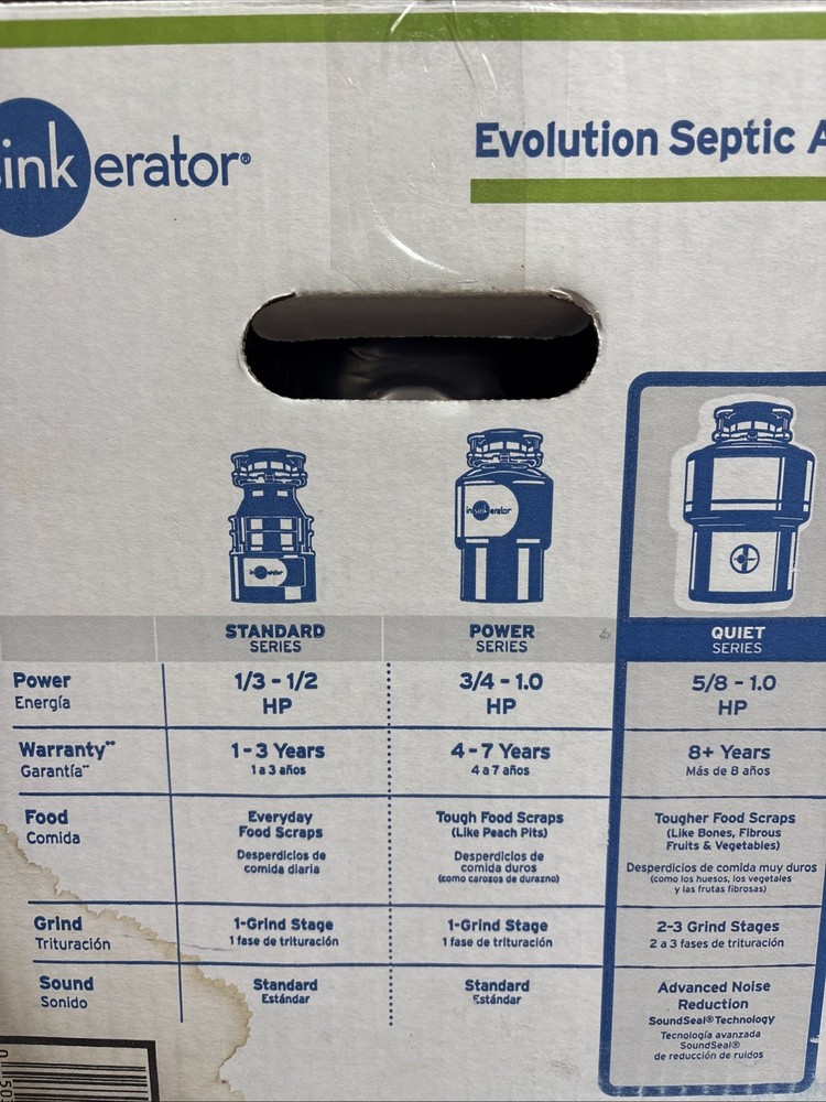InSinkErator Evolution Septic Assist 3/4 HP Household Garbage Disposer