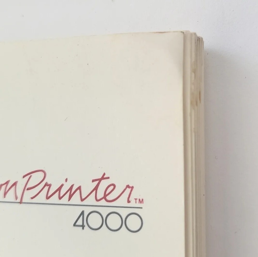 Epson Action Printer 4000 Users Manual + Epson Application Notes