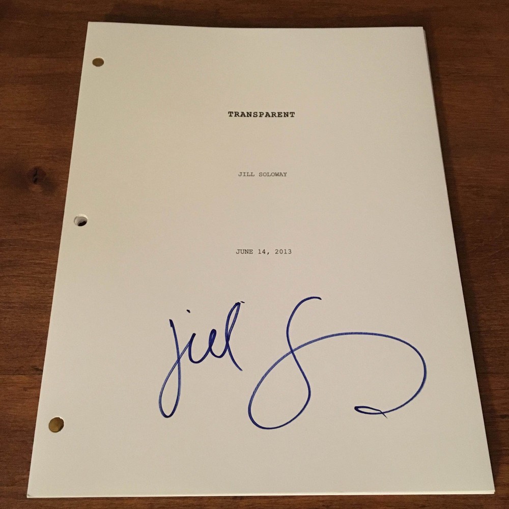 GFA Transparent Director * JILL SOLOWAY * Signed Full TV Series Script T2 COA