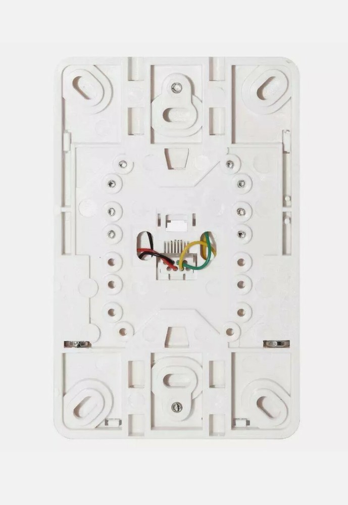 2 Pack- Black Point Phone Jack Wall Plate White BBT-021-2