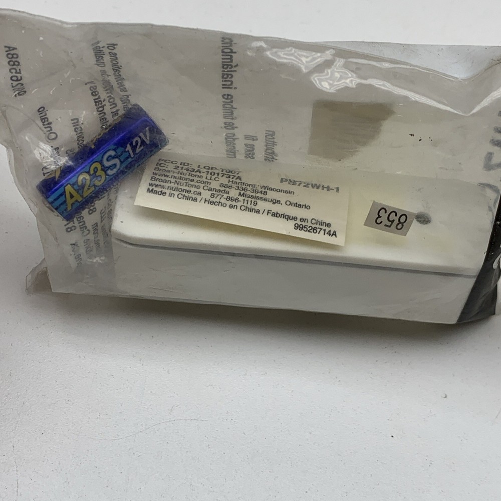 Nutone PB72WH Wireless Strobe and Door Chime System Button