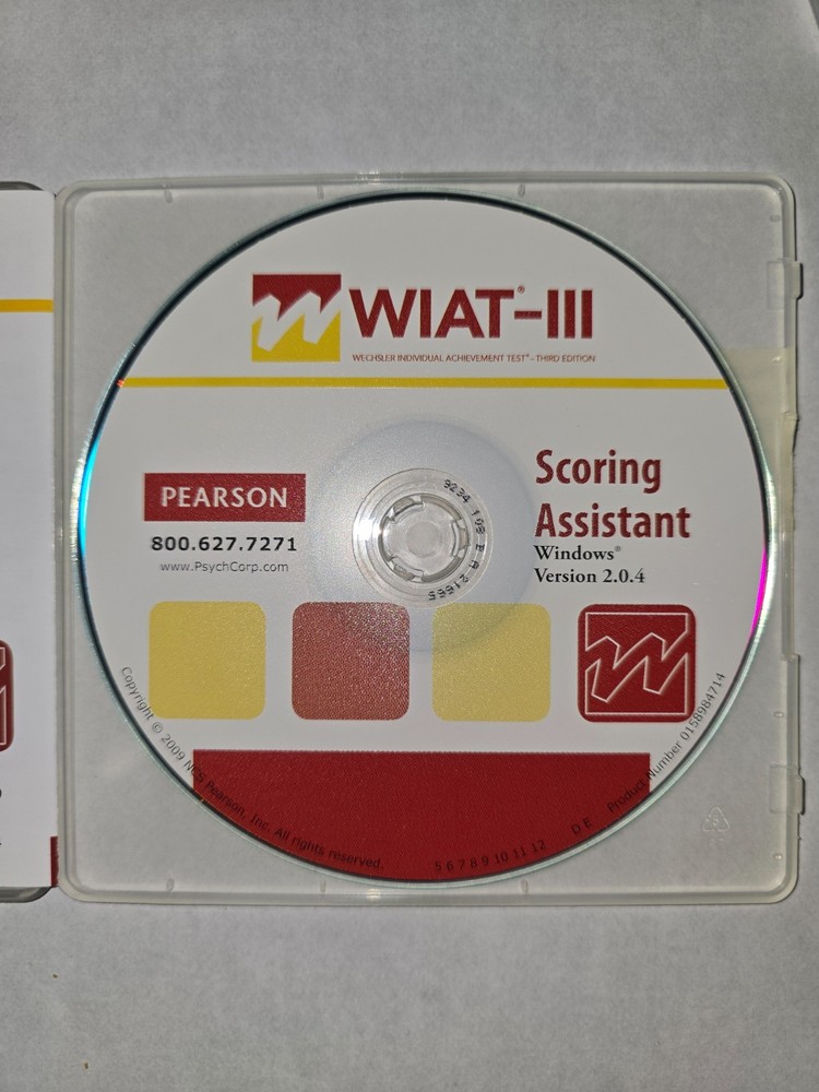 Pearson WIAT-III Scoring Assistant CD & Manual CD