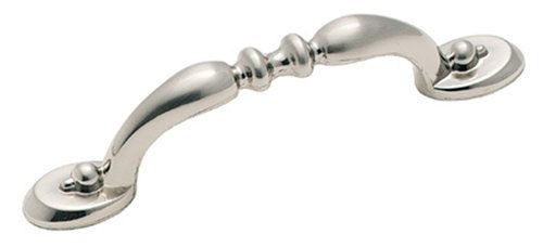 (5 Pack) 3 inch Ornate Traditional Pull Sterling Nickel