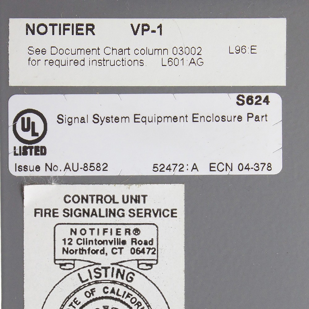 NOTIFIER VP-1 VENTED DRESS PANEL REPLACEMENT FOR BE-5000 PANEL MOUNT