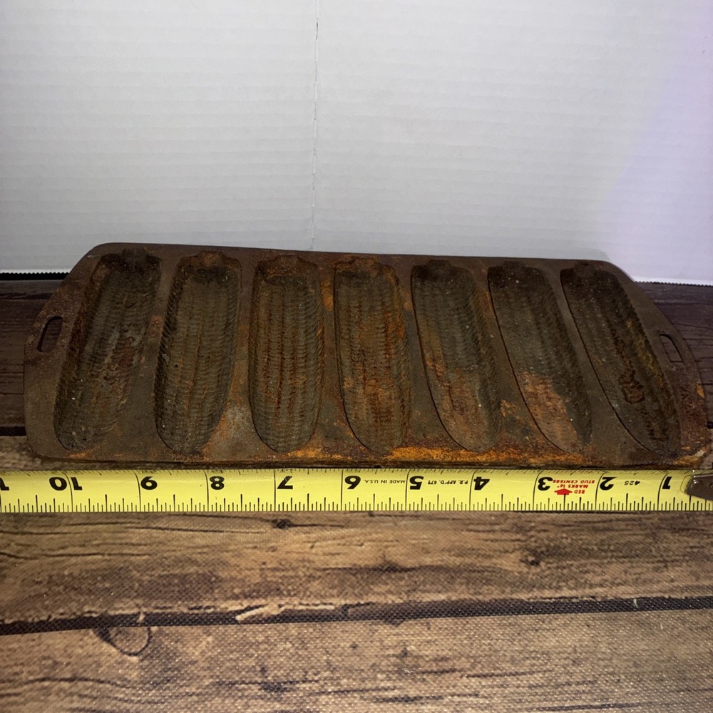 Vintage Cast Iron Cornbread Pan Needs Restoration Rustic Kitchen Cookware