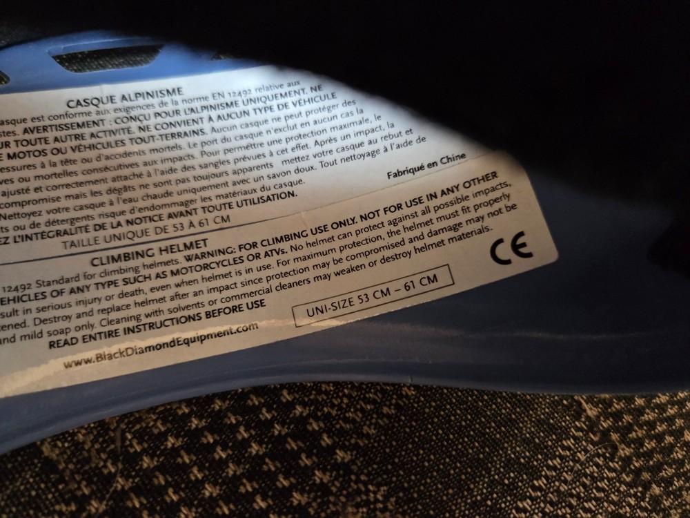 NWT black diamond half dome climbing helmet blue