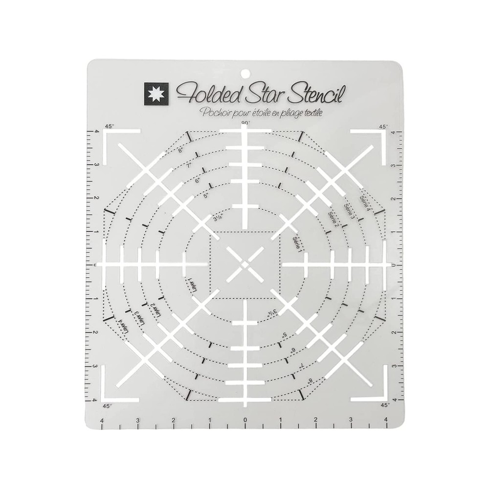 1 Pcs Folded Star Guide Stencil Sewing Quilting Template for Fabric Patchwork...