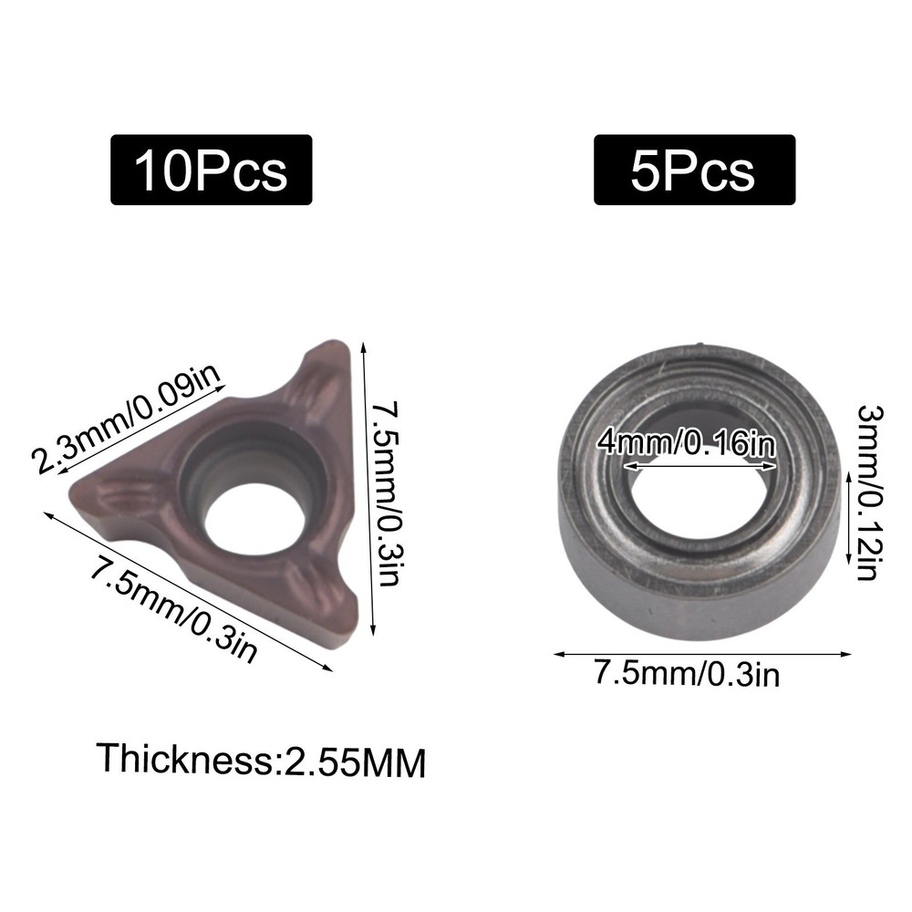 Efficient Indexable Inserts with 5 Bearings for Various Materials Processing