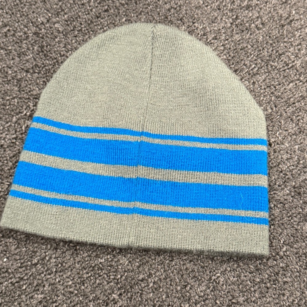 Ping Golf Beanie Hat Gray Blue Stripes OSFA