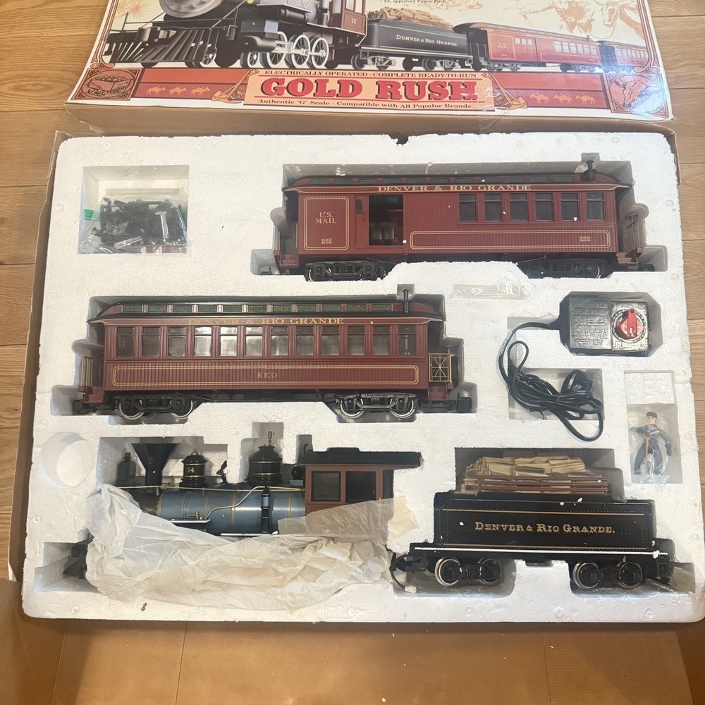 Bachmann G Scale Denver Gold Rush *missing track Not Working* Train Set