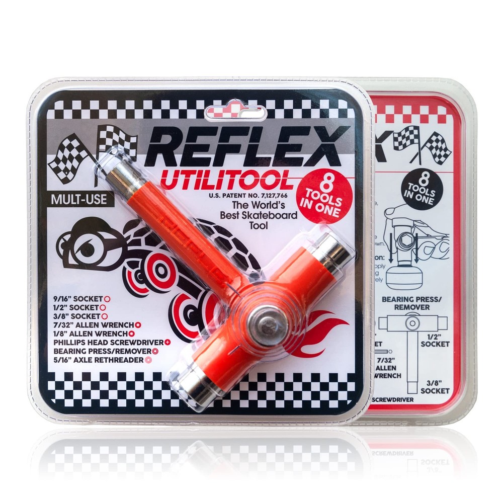 Skate Tool - Multi-Function Portable Tool Accessory for a Skateboard, Longboa...