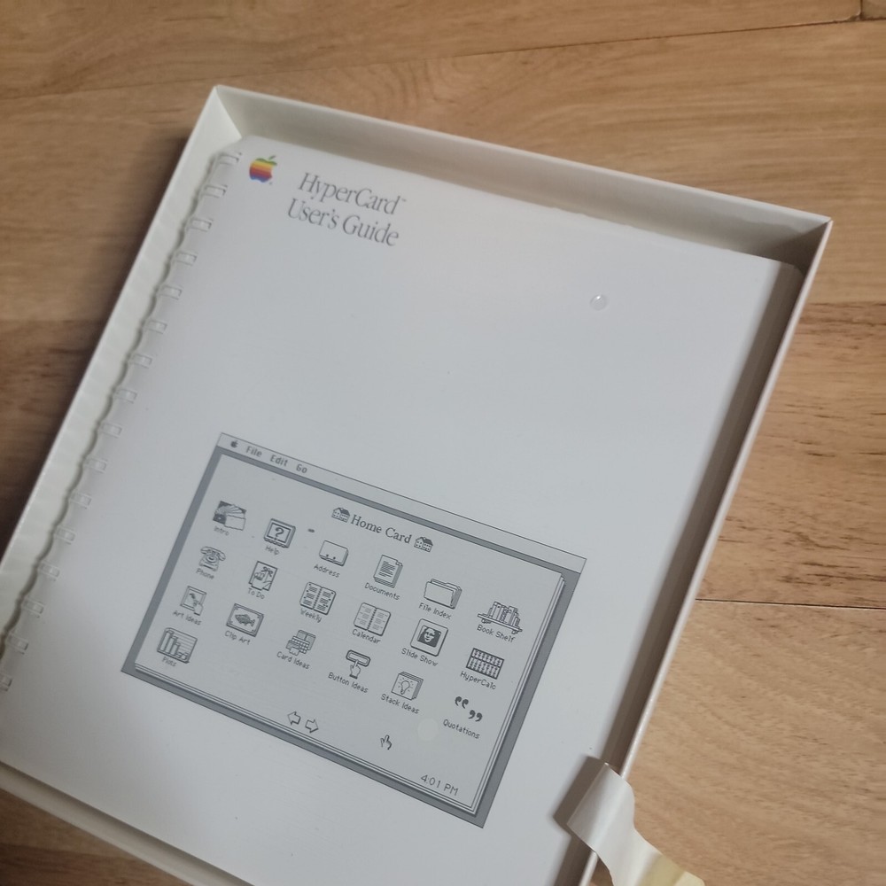 Vintage 1987 Apple Computer Macintosh HyperCard Stacks Ideas Help Floppy Disks