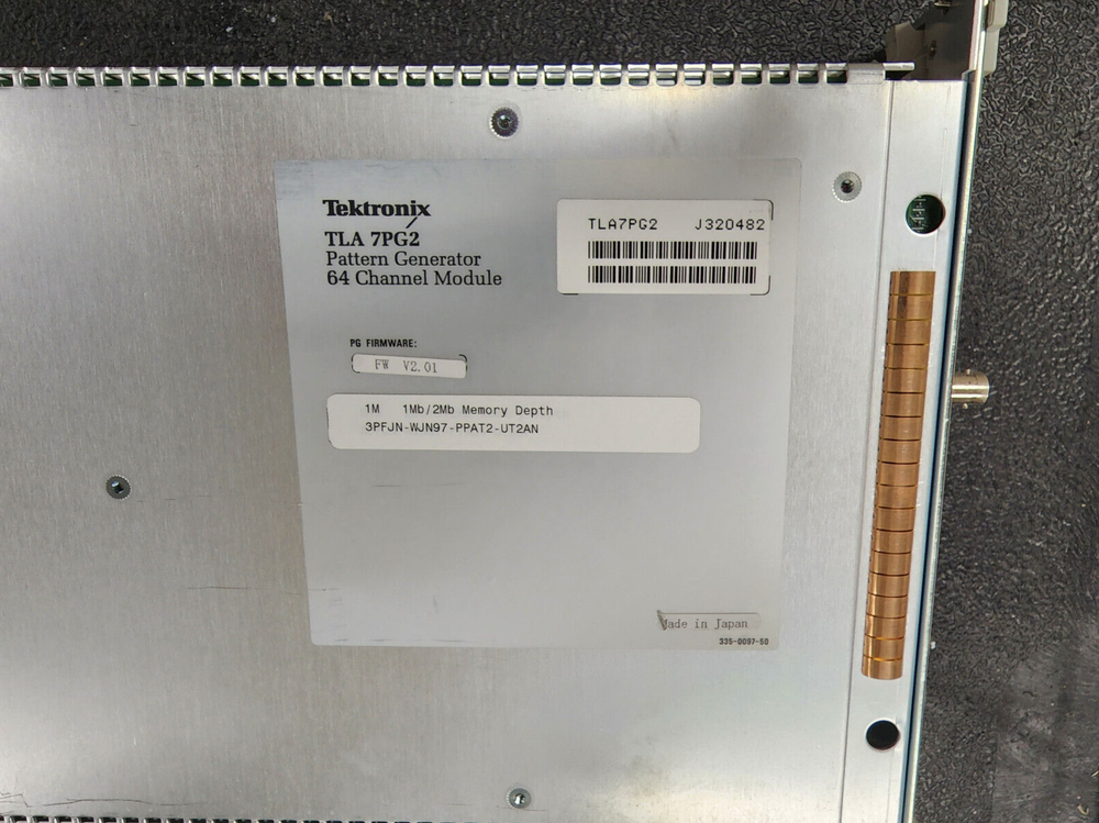 Tektronix TLA7PG2 Pattern Generator 64 Channel Logic Analyzer Module Unit #3