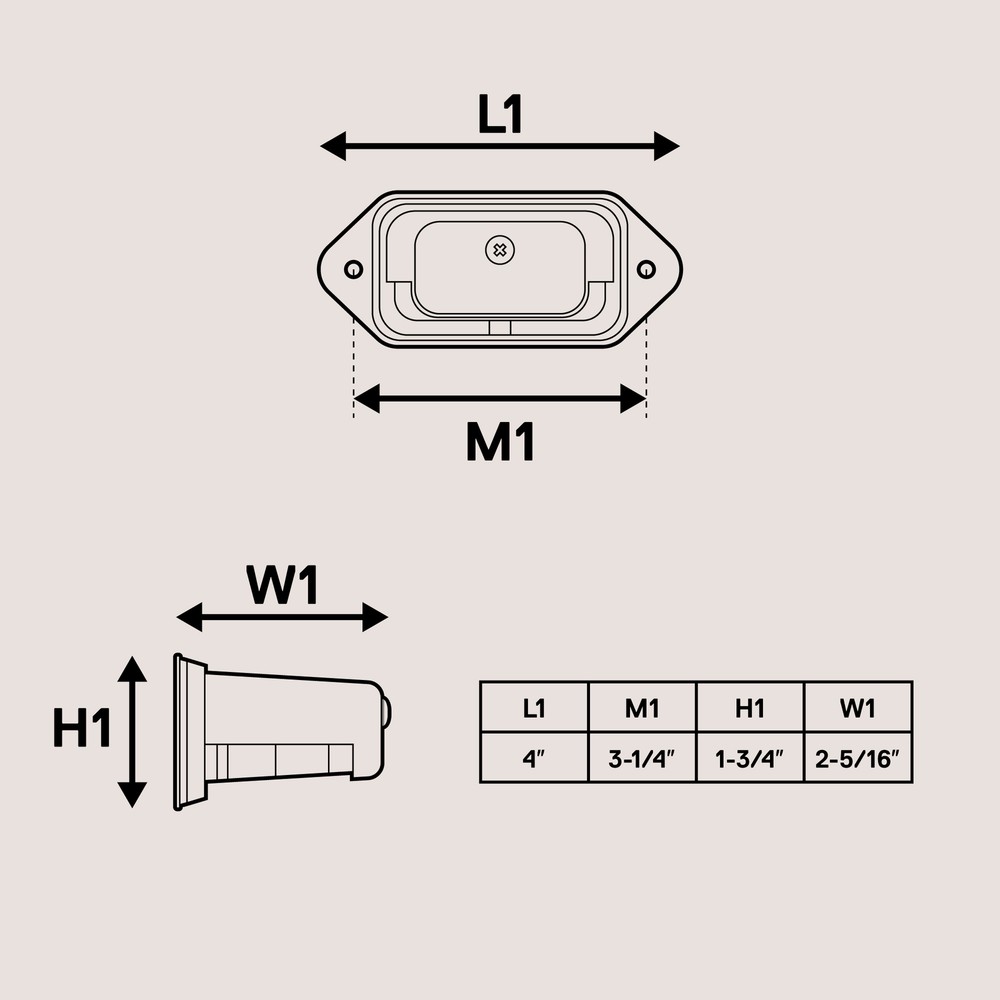 Black 12V DC Surface-Mount DOT LED License Plate Light for Trailer UTV ATV Truck