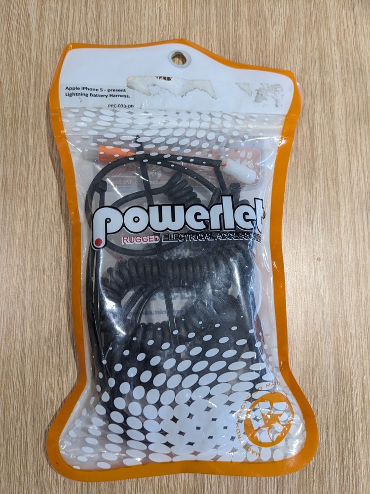 Powerlet Apple Iphone 5-8 Lightning Battery Harness Charge Cable PPC-033-DB