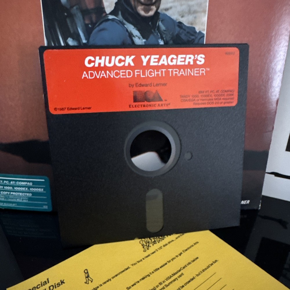 Electronic Arts EA Chuck Yeager's Advanced Flight Trainer IBM PC Tandy 1987