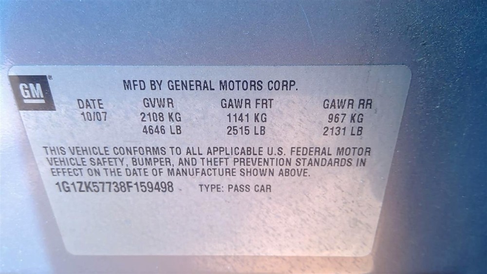 MALIBUNEW 2008 Chassis ECM 245701