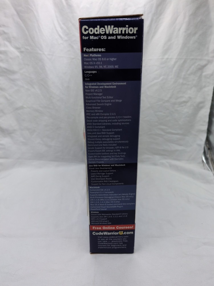 Code Warrior 7.0 For Mac OS And Windows Metroworks Software