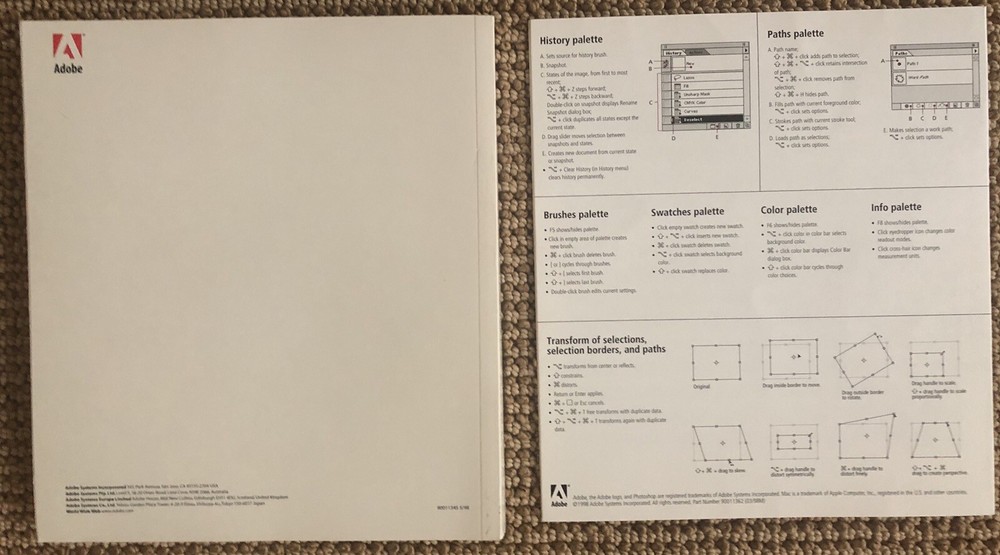 Adobe Photoshop 5.0 User Guide Windows/Mac and Quick Reference Car