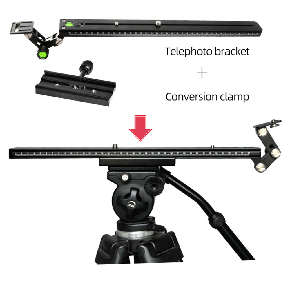 120mm Extended Tripod Conversion clamp with Quick Release Plate for DSLR Camera