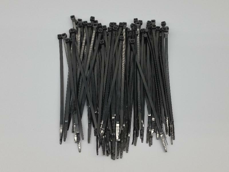 100pc 7" Black Zip Ties