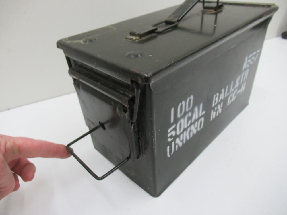 Military Ammo Box 50 Cal EMPTY contents.