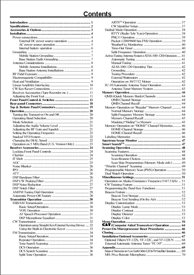 Yaesu FT-897D Transceiver Instruction Manual Operating Guide Coil Bound