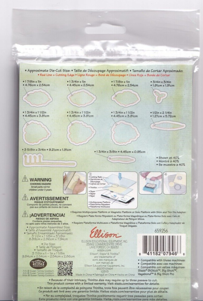 SIZZIX SUSAN'S GARDEN BEARDED IRIS THINLITS DIE #659256