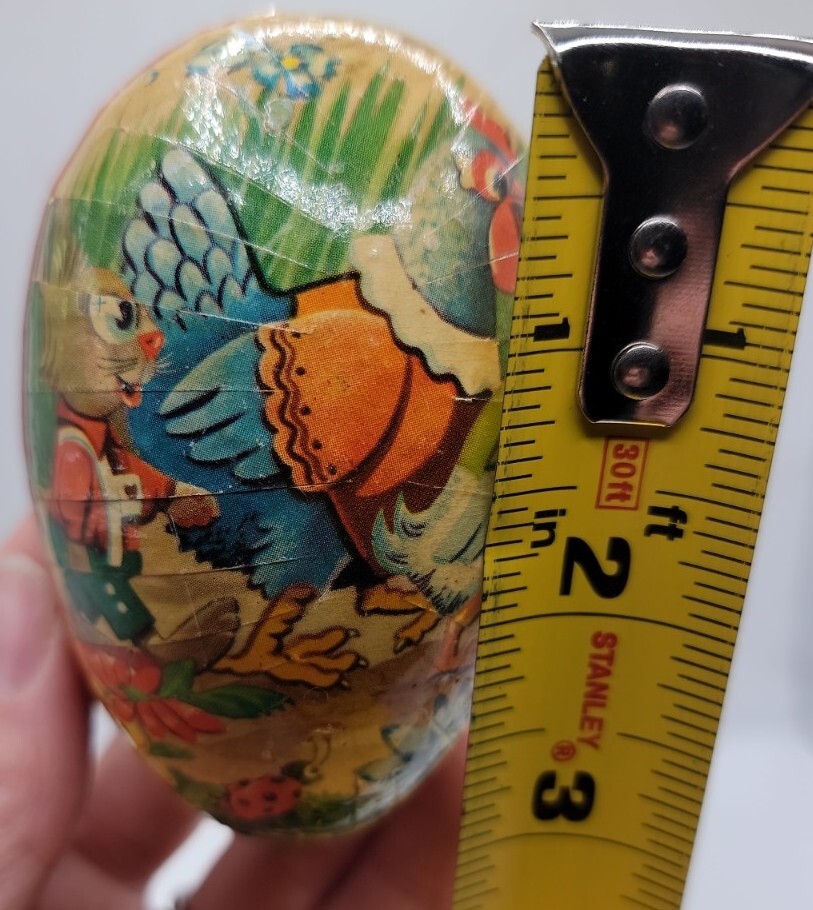 West German Easter Egg Candy Container 3" Vintage.