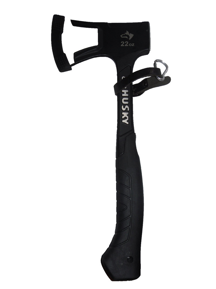 HUSKY 22 OUNCE HATCHET WITH GUARD AND BELT OR BACKPACK ADJUSTABLE STRAP