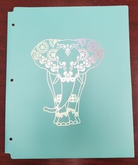 2 Pocket Poly Folders * Elephant * Back to School * Great for Projects * NWT