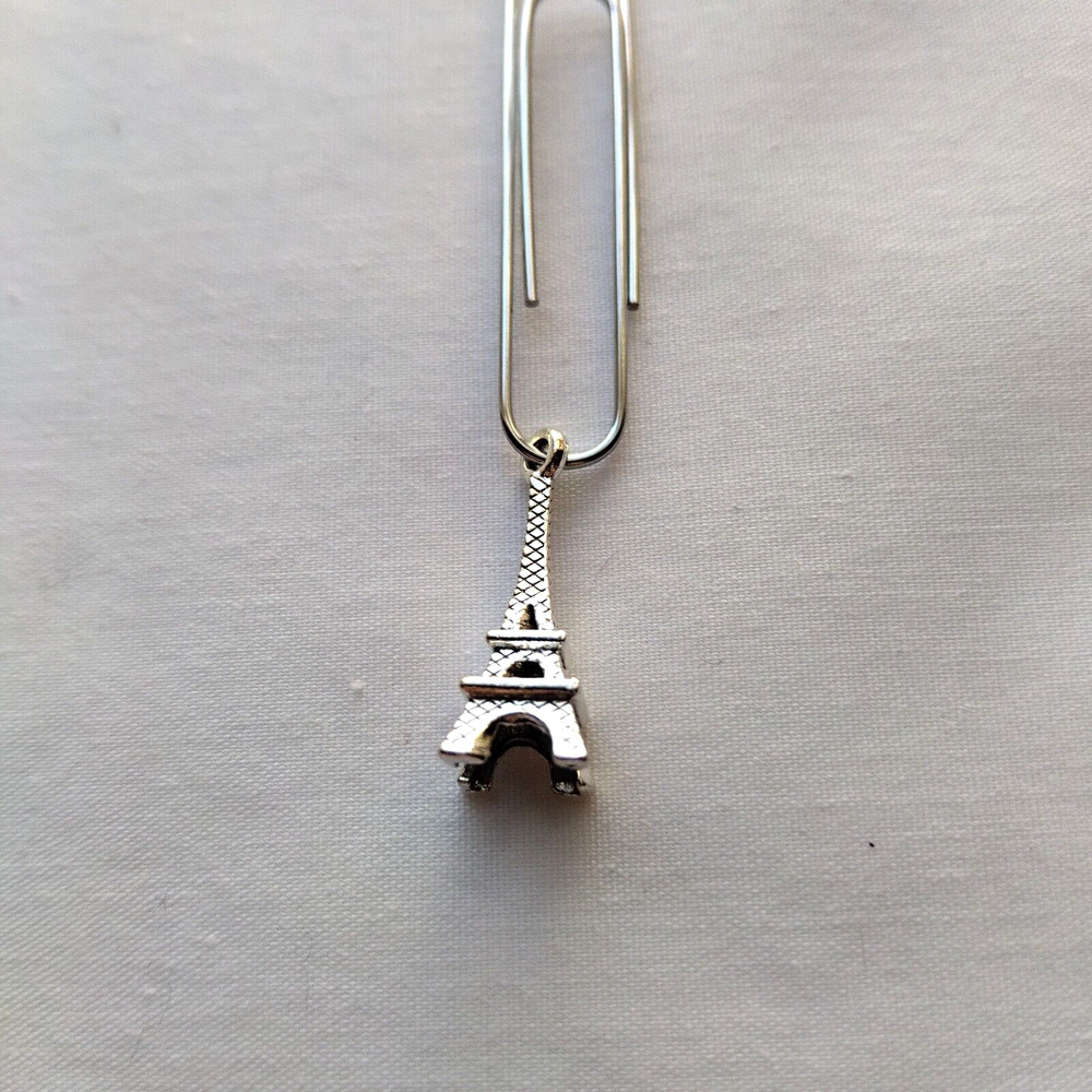 Eiffel Tower Charm Large Paper Clip for Folder Planner Book Office Accessory 3D