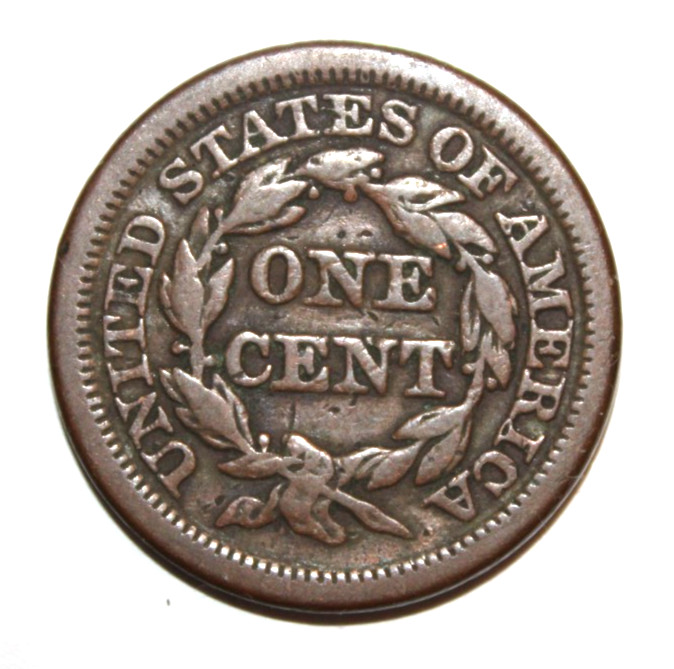 1848 Large Cent Liberty Head/ Braided Hair Cent