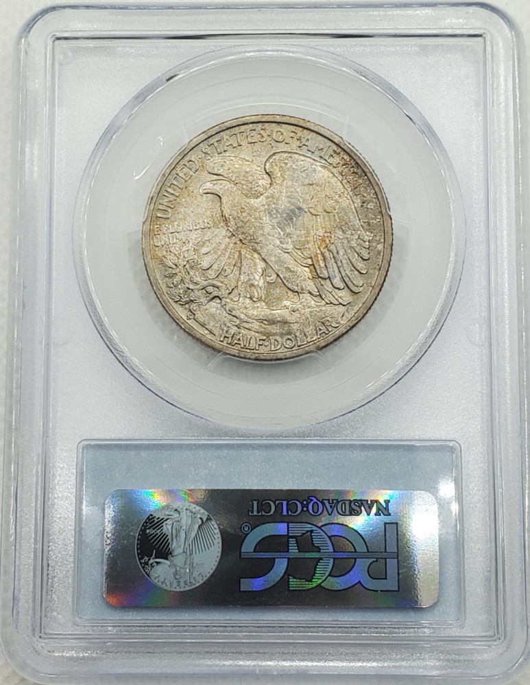 1945-S Walking Liberty Half Dollar PCGS MS64 Toned Reverse