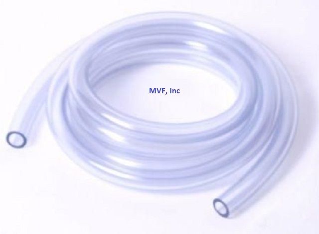 Tubing, PVC Clear (Blue Tint) 1/4" ID x 3/8" OD x 100ft, FDA Approved 510.03