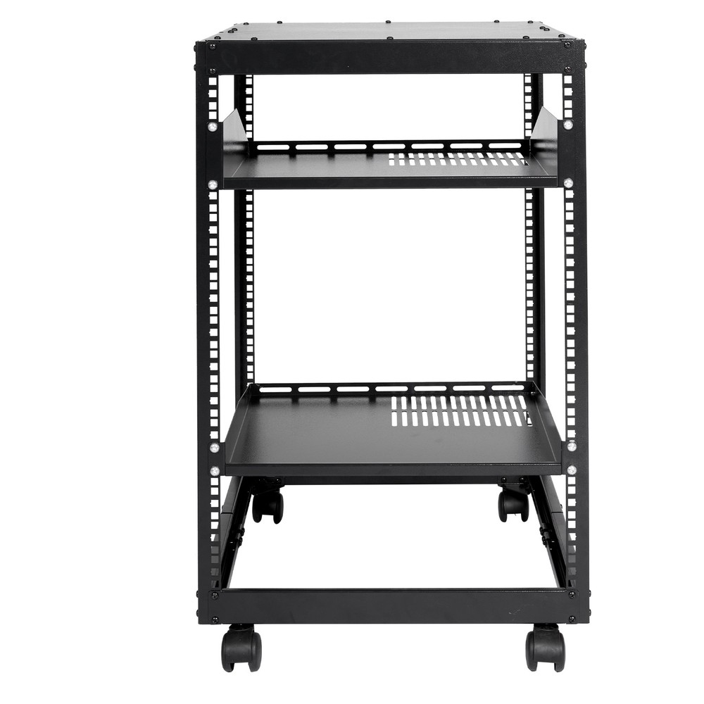VEVOR 15U 4 Post Open Frame Server Rack Network Enclosure 23''-40'' Adjustable
