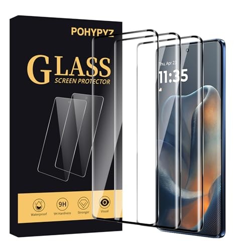 3 Pack Screen Protector for Moto edge 60, UltraClear, 9H Hardness, Bubble-Free
