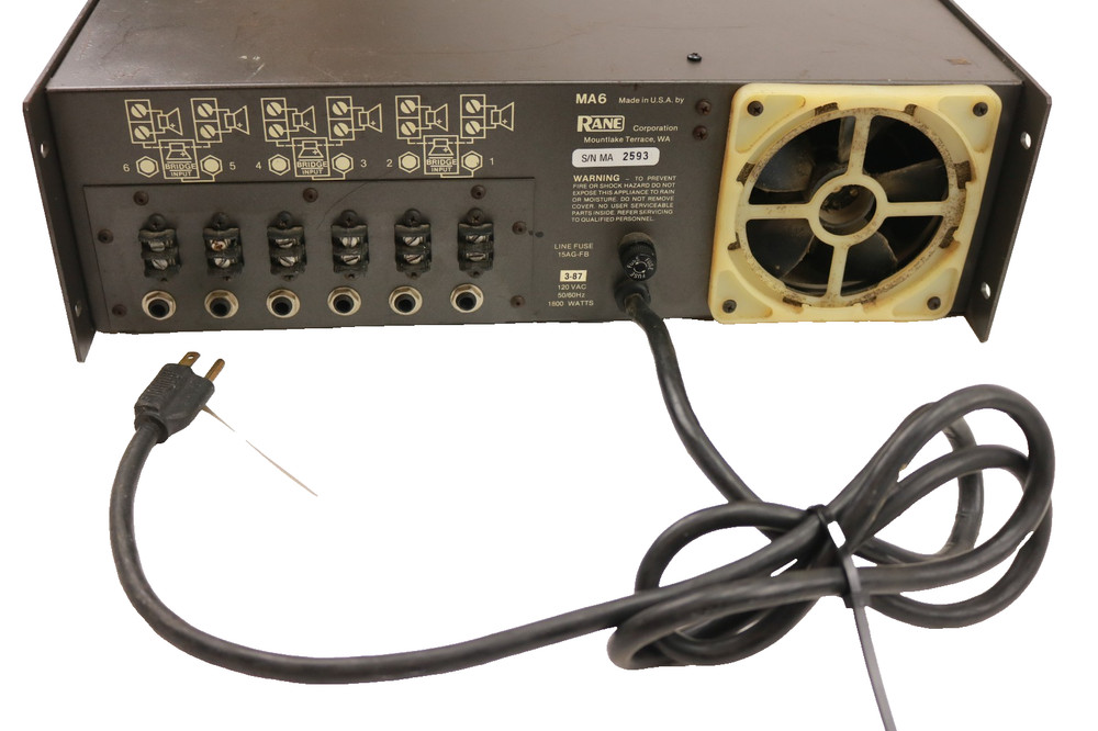 Rane MA 6 Multi-Channel Power Amplifier