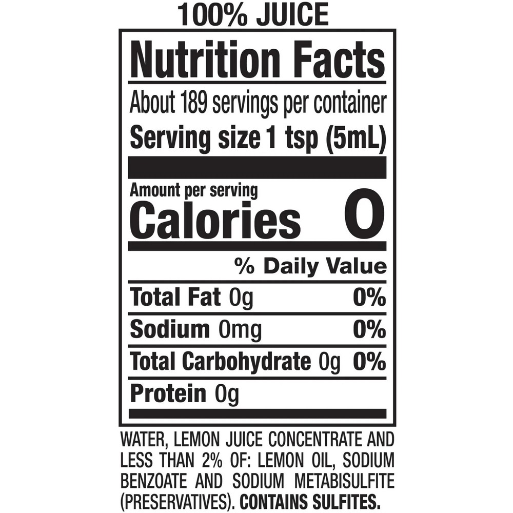 (2 pack) ReaLemon 100% Lemon Juice, 32 fl oz bottle