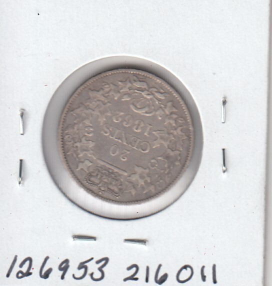 1862 New Brunswick Twenty Cent 20c C6