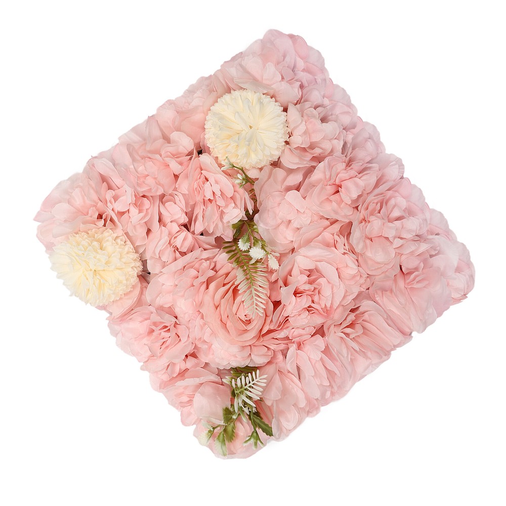 12pcs Artificial Flower Wall Background Silk Rose Mat For Wedding Backdrop Wall