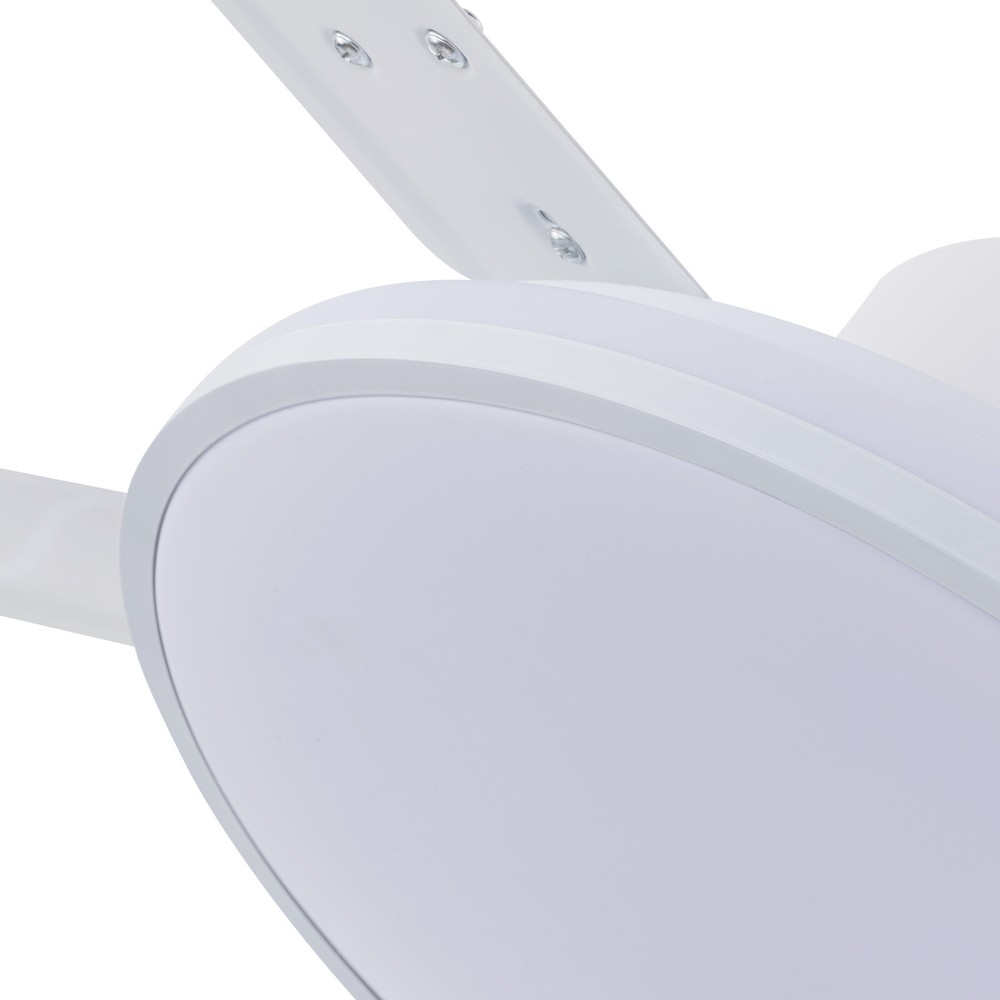 52in Modern Ceiling Fan Light Dimmable LED 3-Color Memory Function Fan w/ Remote