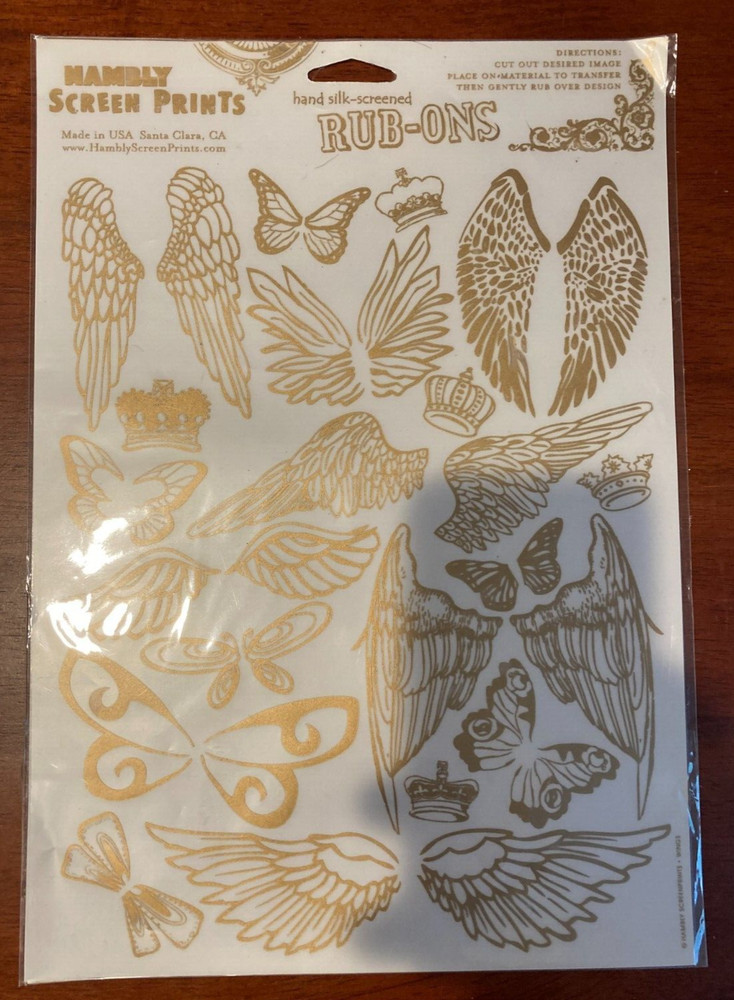 (Bundle of 5) Hambly Screen Prints Hand Silk Screened Rub-ons Assorted