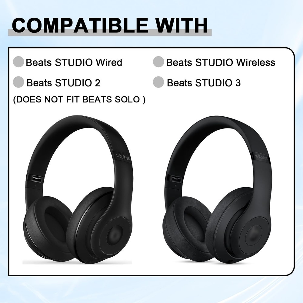 Replacement Ear Pads for Beats Studio 2 & 3 Wired & Wireless White